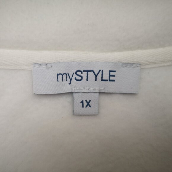 2 - My Style Ladies Size 1X Hot Pink & White 4 Snap Front Closure Fleece Tops - Picture 5 of 12